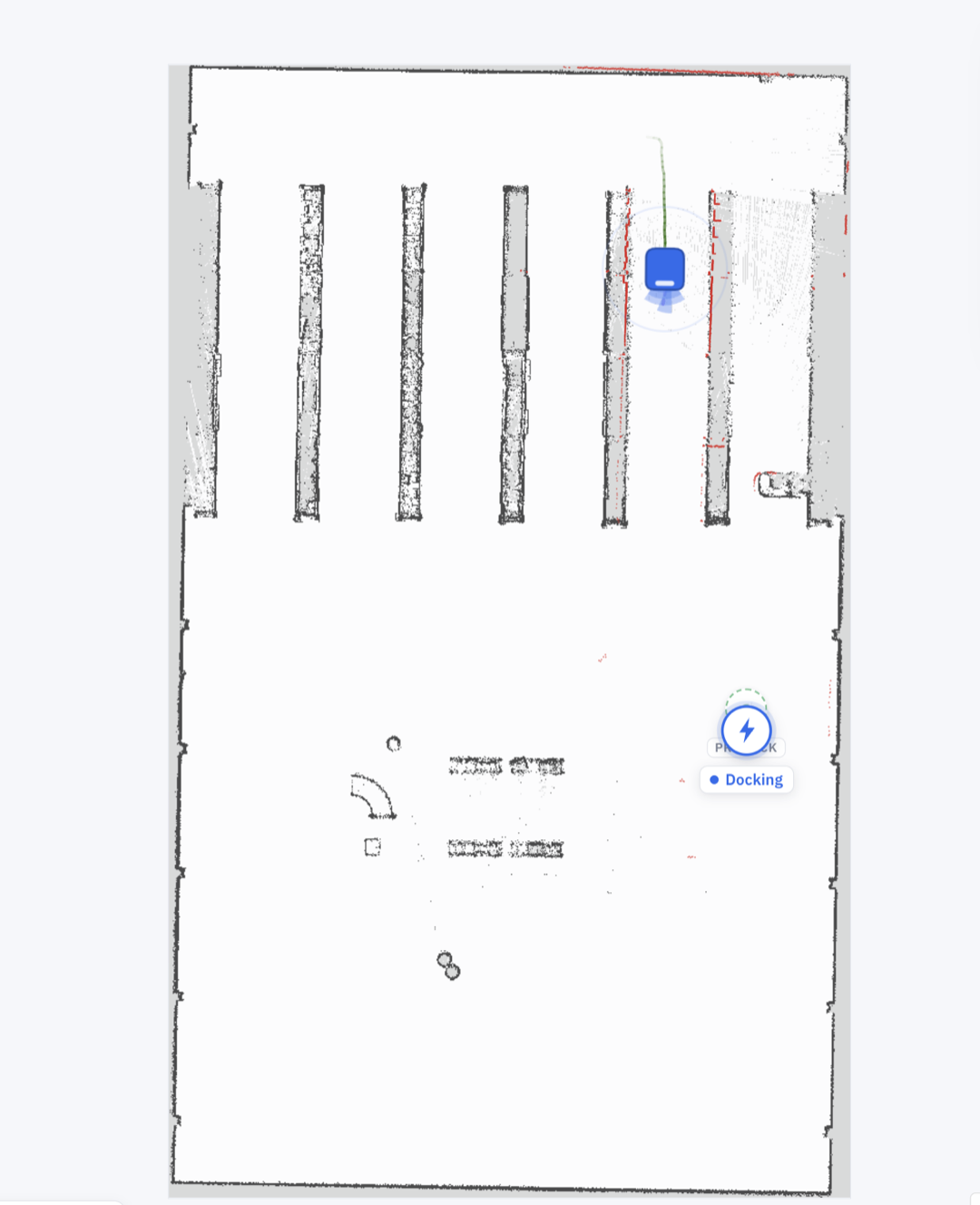 2D occupancy grid navigation map with Set Goal and Localize tools